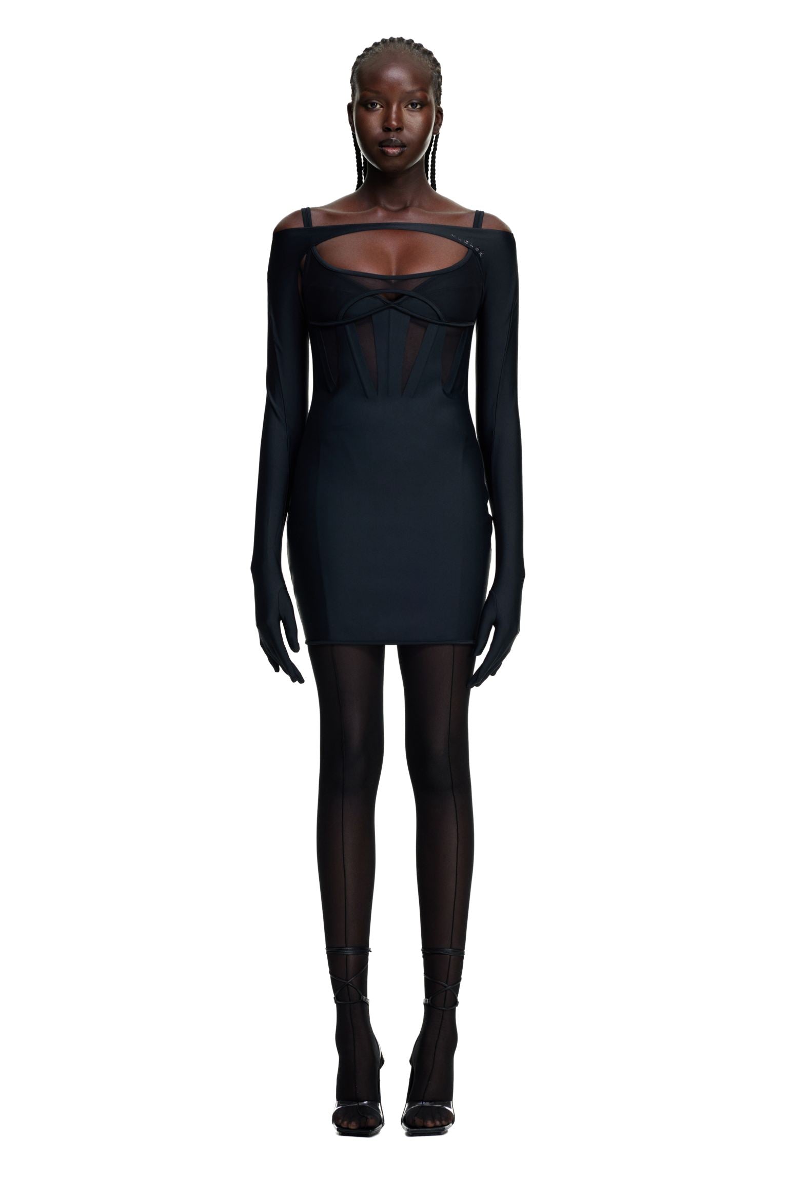 h and m corset dress H&M x Mugler: Corset Mini Something Borrowed